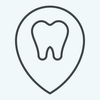 Icon Location. related to Dental symbol.line style. simple design editable. simple illustration vector