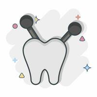 Icon Core Buildup. related to Dental symbol. comic style. simple design editable. simple illustration vector