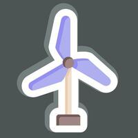 Sticker Turbine. related to Spain symbol. simple design editable. simple illustration vector