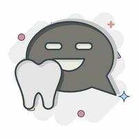 Icon Forum. related to Dental symbol. comic style. simple design editable. simple illustration vector