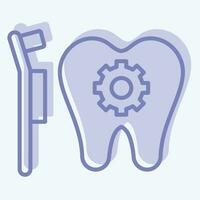 Icon Dental Treatment. related to Dental symbol. two tone style. simple design editable. simple illustration vector