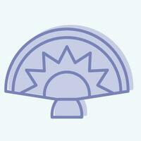 Icon Handheld Fan. related to Spain symbol. two tone style. simple design editable. simple illustration vector