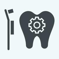 Icon Dental Treatment. related to Dental symbol. glyph style. simple design editable. simple illustration vector