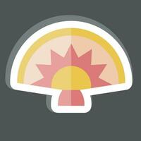 Sticker Handheld Fan. related to Spain symbol. simple design editable. simple illustration vector