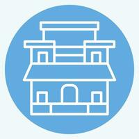Icon Alhambra. related to Spain symbol. blue eyes style. simple design editable. simple illustration vector