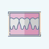 Icon Dental Imaging. related to Dental symbol. doodle style. simple design editable. simple illustration vector