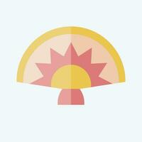 Icon Handheld Fan. related to Spain symbol. flat style. simple design editable. simple illustration vector