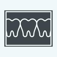 Icon Dental Imaging. related to Dental symbol. glyph style. simple design editable. simple illustration vector