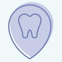 Icon Location. related to Dental symbol. two tone style. simple design editable. simple illustration vector