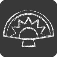 Icon Handheld Fan. related to Spain symbol. chalk Style. simple design editable. simple illustration vector