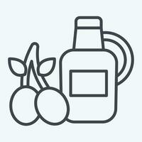 Icon Olive Oil. related to Spain symbol. line style. simple design editable. simple illustration vector