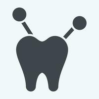 Icon Core Buildup. related to Dental symbol. glyph style. simple design editable. simple illustration vector