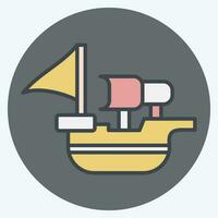 Icon Spanish Ship. related to Spain symbol. color mate style. simple design editable. simple illustration vector