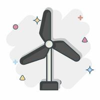 Icon Turbine. related to Spain symbol. comic style. simple design editable. simple illustration vector