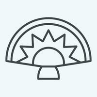 Icon Handheld Fan. related to Spain symbol. line style. simple design editable. simple illustration vector