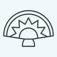 Icon Handheld Fan. related to Spain symbol. line style. simple design editable. simple illustration vector