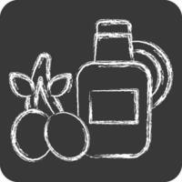 Icon Olive Oil. related to Spain symbol. chalk Style. simple design editable. simple illustration vector