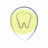 Icon Location. related to Dental symbol. Color Spot Style. simple design editable. simple illustration vector