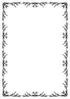 Vintage filigree frame corner and border element. Ornate ornament frame divider vector. Decorative line for page, template, poster, greeting card, wedding invitation, menu, certificate. vector