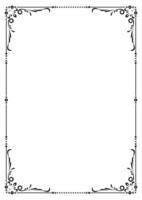 Frame corner and border vector element with calligraphy filigree. Ornament vintage style. Decorative line for frame, page, template, poster, greeting card, invitation, certificate, menu, document.