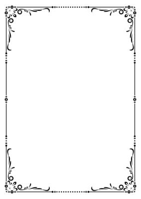 Frame corner and border vector element with calligraphy filigree. Ornament vintage style. Decorative line for frame, page, template, poster, greeting card, invitation, certificate, menu, document.