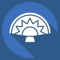 Icon Handheld Fan. related to Spain symbol. long shadow style. simple design editable. simple illustration vector