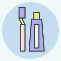 icono oral higiene. relacionado a dental símbolo.color compañero estilo. sencillo diseño editable. sencillo ilustración vector