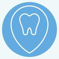 Icon Location. related to Dental symbol. blue eyes style. simple design editable. simple illustration vector