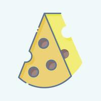 Icon Cheese. related to Spain symbol. doodle style. simple design editable. simple illustration vector