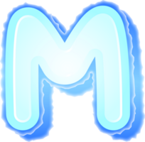 Icy Alphabet Letter M png