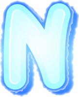 Icy Alphabet Letter N png