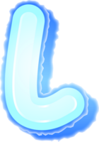 Icy Alphabet Letter L png