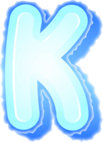 Icy Alphabet Letter K png