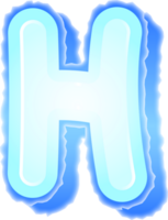 gelado alfabeto carta h png