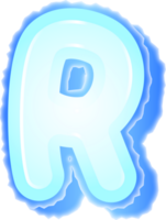 ghiacciato alfabeto lettera r png