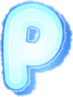 ghiacciato alfabeto lettera p png