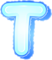 Icy Alphabet Letter T png