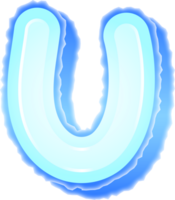 Icy Alphabet Letter U png