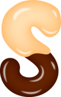 Ice Cream Chocolate Alphabet  Letter S png