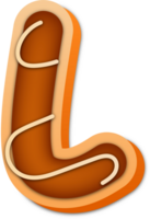 Cookie Alphabet Letter L png