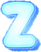 Icy Alphabet Letter Z png