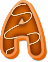 Cookie Alphabet Letter A png