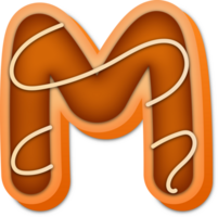 Cookie Alphabet Letter M png