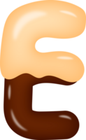 Ice Cream Chocolate Alphabet  Letter E png