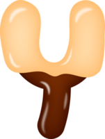 Ice Cream Chocolate Alphabet  Letter Y png