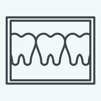 Icon Dental Imaging. related to Dental symbol.line style. simple design editable. simple illustration vector