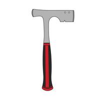 Kids drawing Cartoon Vector illustration roofing hammer icon Isolated on White Background