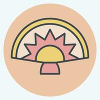 Icon Handheld Fan. related to Spain symbol. color mate style. simple design editable. simple illustration vector