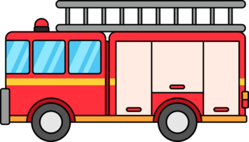 Cute Fire Truck Illustration png