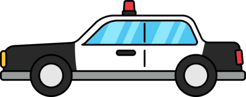 Cute Police Car Illustration png